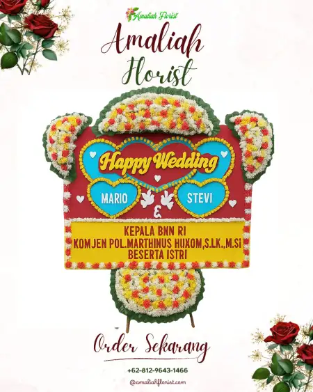 Papan Bunga Pernikahan Randu Cangkring